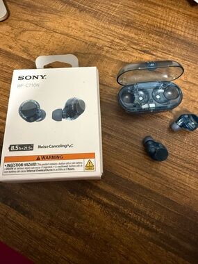 Sony WF-C710N Wireless Earbuds in Translucent Dark Blue